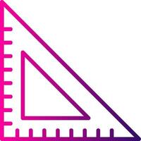 Triangular Ruler Line Gradient Icon vector