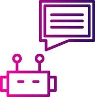 Chatbot Line Gradient Icon vector