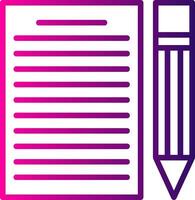 Contract Line Gradient Icon vector