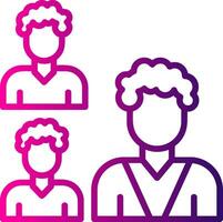 Group Line Gradient Icon vector