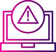 Error Line Gradient Icon vector