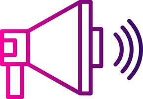 Megaphone Line Gradient Icon vector