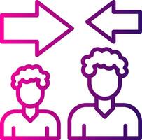 Mediator Line Gradient Icon vector