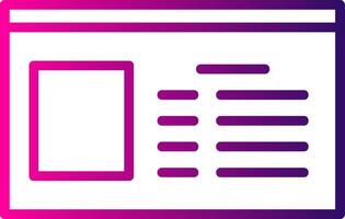 Id Card Line Gradient Icon vector