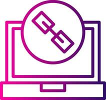 Link Line Gradient Icon vector