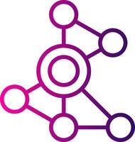 Network Line Gradient Icon vector