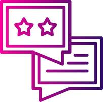 Feedback Line Gradient Icon vector