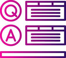 Question and Answer Line Gradient Icon vector