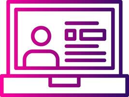 Profile Line Gradient Icon vector