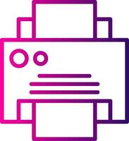 Printer Line Gradient Icon vector