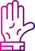 Raise Hand Line Gradient Icon vector
