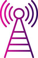 Broadcast Line Gradient Icon vector