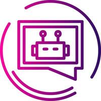 Auto Reply Line Gradient Icon vector