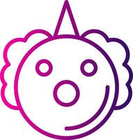 Clown Line Gradient Icon vector