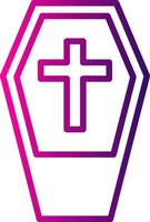 Coffin Line Gradient Icon vector