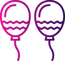 Balloons Line Gradient Icon vector