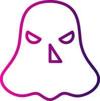 Ghost Line Gradient Icon vector
