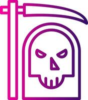 Grim Reaper Line Gradient Icon vector