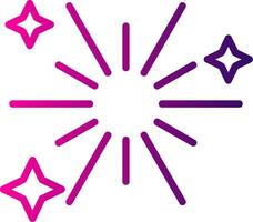Fireworks Line Gradient Icon vector