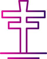Cross Line Gradient Icon vector