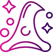 Witch Hat Line Gradient Icon vector