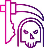 Death Line Gradient Icon vector