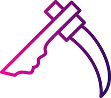 Scythe Line Gradient Icon vector