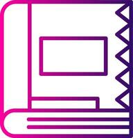 Spell Book Line Gradient Icon vector