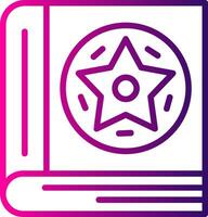 Spellbook Line Gradient Icon vector