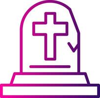 Tombstone Line Gradient Icon vector