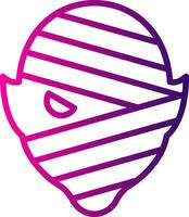 Mummy Line Gradient Icon vector