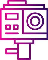 Action Camera Line Gradient Icon vector