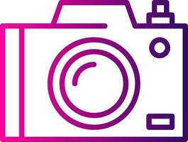 Camera Line Gradient Icon vector