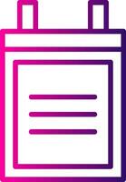 Camera Battery Line Gradient Icon vector