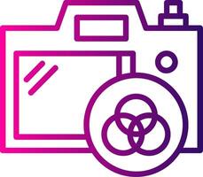 Camera Filter Line Gradient Icon vector