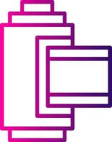 Camera Roll Line Gradient Icon vector