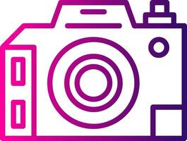 Dslr Camera Line Gradient Icon vector
