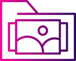 Images Folder Line Gradient Icon vector