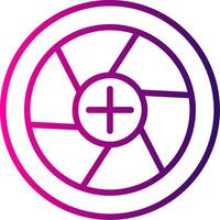 Diaphragm Line Gradient Icon vector