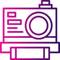 Instant Camera Line Gradient Icon vector