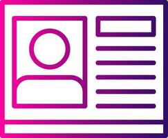 Passport Photo Line Gradient Icon vector