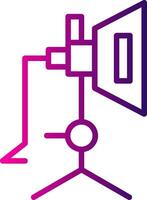 Softbox Line Gradient Icon vector