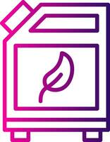 Biofuel Can Line Gradient Icon vector