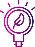 Eco Bulb Line Gradient Icon vector