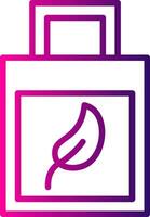 Eco Bag Line Gradient Icon vector