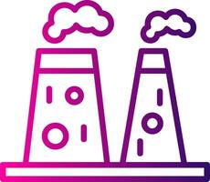 Geothermal Energy Line Gradient Icon vector