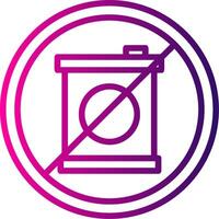 No Fossil Fuels Line Gradient Icon vector