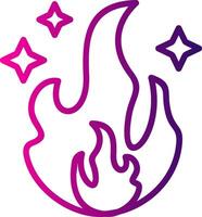 Fire Energy Line Gradient Icon vector