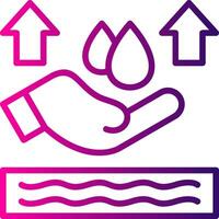 Save Water Line Gradient Icon vector