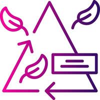 Zero Emission Line Gradient Icon vector